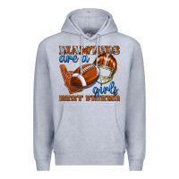 Heather Grey diamonds are a girls best friend football Premium Hoodie - texasbilliewilder