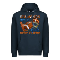 Navy diamonds are a girls best friend football Premium Hoodie - texasbilliewilder