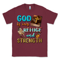 Burgundy God Is Our Refuge And Strength Classic Tee - BundleAndBundleShop