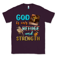 Plum God Is Our Refuge And Strength Classic Tee - BundleAndBundleShop