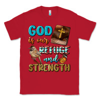 Red God Is Our Refuge And Strength Classic Tee - BundleAndBundleShop