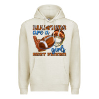 Oatmeal Heather diamonds are a girls best friend football Premium Hoodie - texasbilliewilder