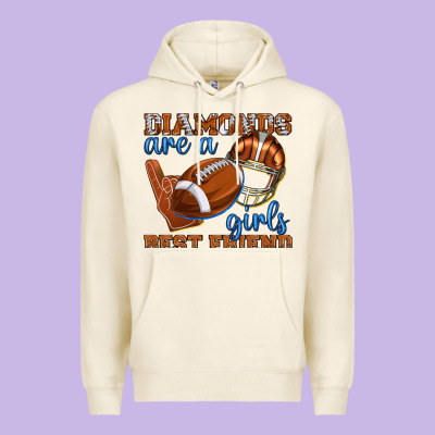 Diamonds Are A Girls Best Friend Football Premium Hoodie Designed By Texasbilliewilder