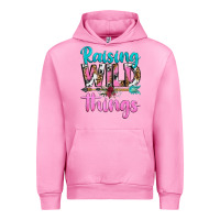Fuchsia Pink raising wild things Urban Hoodie - texasbilliewilder