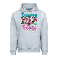 Heather Grey raising wild things Urban Hoodie - texasbilliewilder