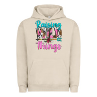 Pigment French Oak raising wild things Urban Hoodie - texasbilliewilder