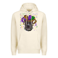 Tofu Mardi Gras Pitbull with Hat Premium Hoodie - RanaPortraitStore