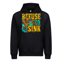 Black refuse to sink western Urban Hoodie - texasbilliewilder