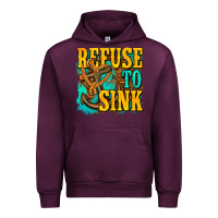 Mauve Wine refuse to sink western Urban Hoodie - texasbilliewilder