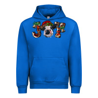Cobalt Christmas Joy Heifer Cow Urban Hoodie - RanaPortraitStore