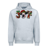 Heather Grey Christmas Joy Heifer Cow Urban Hoodie - RanaPortraitStore