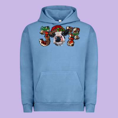 Urban Hoodie Christmas Joy Heifer Cow