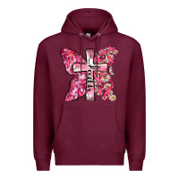 Burgundy faith cancer cross Premium Hoodie - Zillion Design Studio