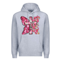 Heather Grey faith cancer cross Premium Hoodie - Zillion Design Studio