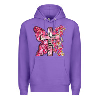 Purple faith cancer cross Premium Hoodie - Zillion Design Studio