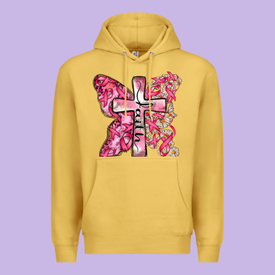 Faith Cancer Cross Premium Hoodie Designed By Zillion Design Studio