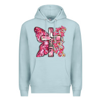 Blue Mist faith cancer cross Premium Hoodie - Zillion Design Studio