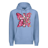 Colony Blue faith cancer cross Premium Hoodie - Zillion Design Studio