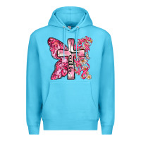 Ocean Blue faith cancer cross Premium Hoodie - Zillion Design Studio