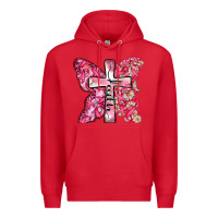 Red faith cancer cross Premium Hoodie - Zillion Design Studio