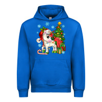 Cobalt Christmas unicorn Urban Hoodie - Zillion Design Studio