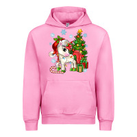 Fuchsia Pink Christmas unicorn Urban Hoodie - Zillion Design Studio