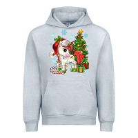 Heather Grey Christmas unicorn Urban Hoodie - Zillion Design Studio