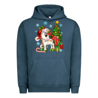 Pigment Midnight Navy Christmas unicorn Urban Hoodie - Zillion Design Studio