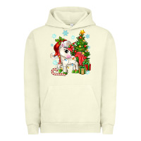 Pigment Pistachio Christmas unicorn Urban Hoodie - Zillion Design Studio