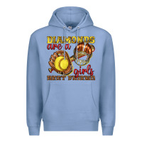 Colony Blue diamonds are a girls best friend softball Premium Hoodie - texasbilliewilder