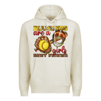 Oatmeal Heather diamonds are a girls best friend softball Premium Hoodie - texasbilliewilder
