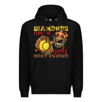 Black diamonds are a girls best friend softball Premium Hoodie - texasbilliewilder