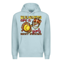Blue Mist diamonds are a girls best friend softball Premium Hoodie - texasbilliewilder