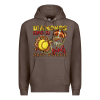 Coffee diamonds are a girls best friend softball Premium Hoodie - texasbilliewilder