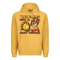 Mustard diamonds are a girls best friend softball Premium Hoodie - texasbilliewilder