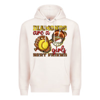 Pale Pink diamonds are a girls best friend softball Premium Hoodie - texasbilliewilder