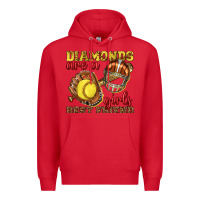 Red diamonds are a girls best friend softball Premium Hoodie - texasbilliewilder