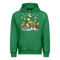 Emerald christmas rabbits Urban Hoodie - Zillion Design Studio