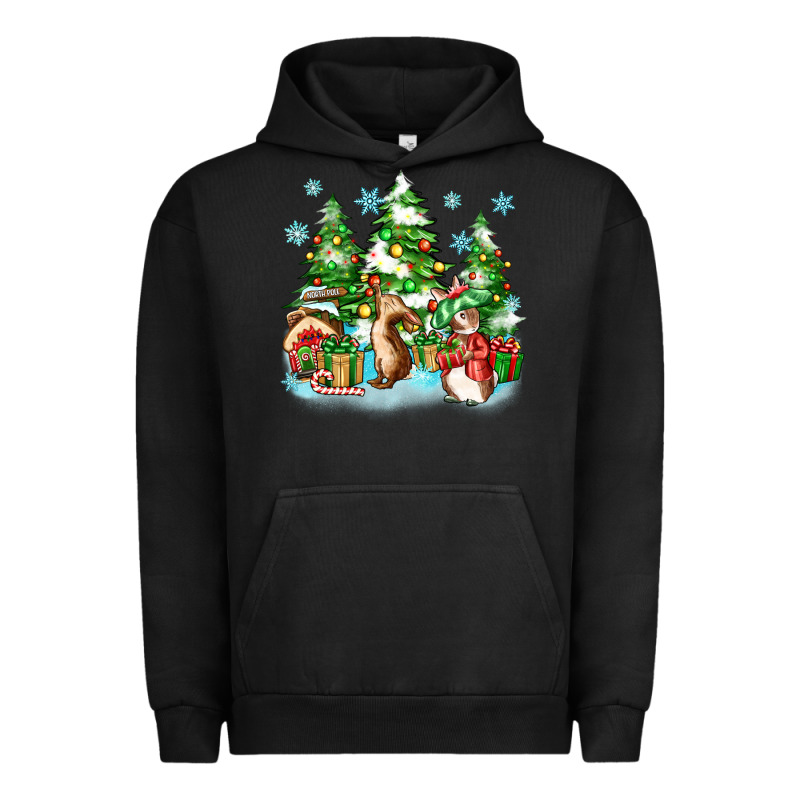 Christmas Rabbits Urban Hoodie by Zillion Design Studio | Teevron