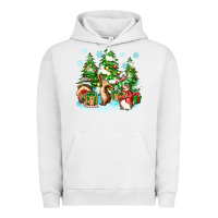 Pigment Lunar Rock christmas rabbits Urban Hoodie - Zillion Design Studio