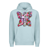 Blue Mist faith butterfly cross Premium Hoodie - Zillion Design Studio