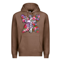 Chestnut faith butterfly cross Premium Hoodie - Zillion Design Studio