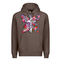 Coffee faith butterfly cross Premium Hoodie - Zillion Design Studio