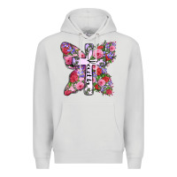 Dove Grey faith butterfly cross Premium Hoodie - Zillion Design Studio