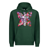 Sports Green faith butterfly cross Premium Hoodie - Zillion Design Studio