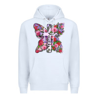 White faith butterfly cross Premium Hoodie - Zillion Design Studio