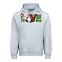 Heather Grey Christmas Love Gnome Urban Hoodie - RanaPortraitStore