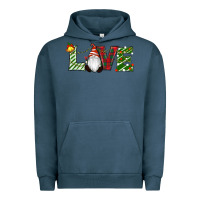 Pigment Midnight Navy Christmas Love Gnome Urban Hoodie - RanaPortraitStore