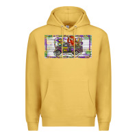 Antique Gold Mardi Gras Truck And Fleur De Lis Crawfish Premium Hoodie - RanaPortraitStore