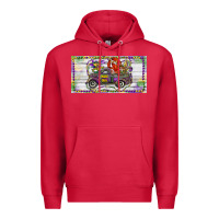 Cardinal Mardi Gras Truck And Fleur De Lis Crawfish Premium Hoodie - RanaPortraitStore